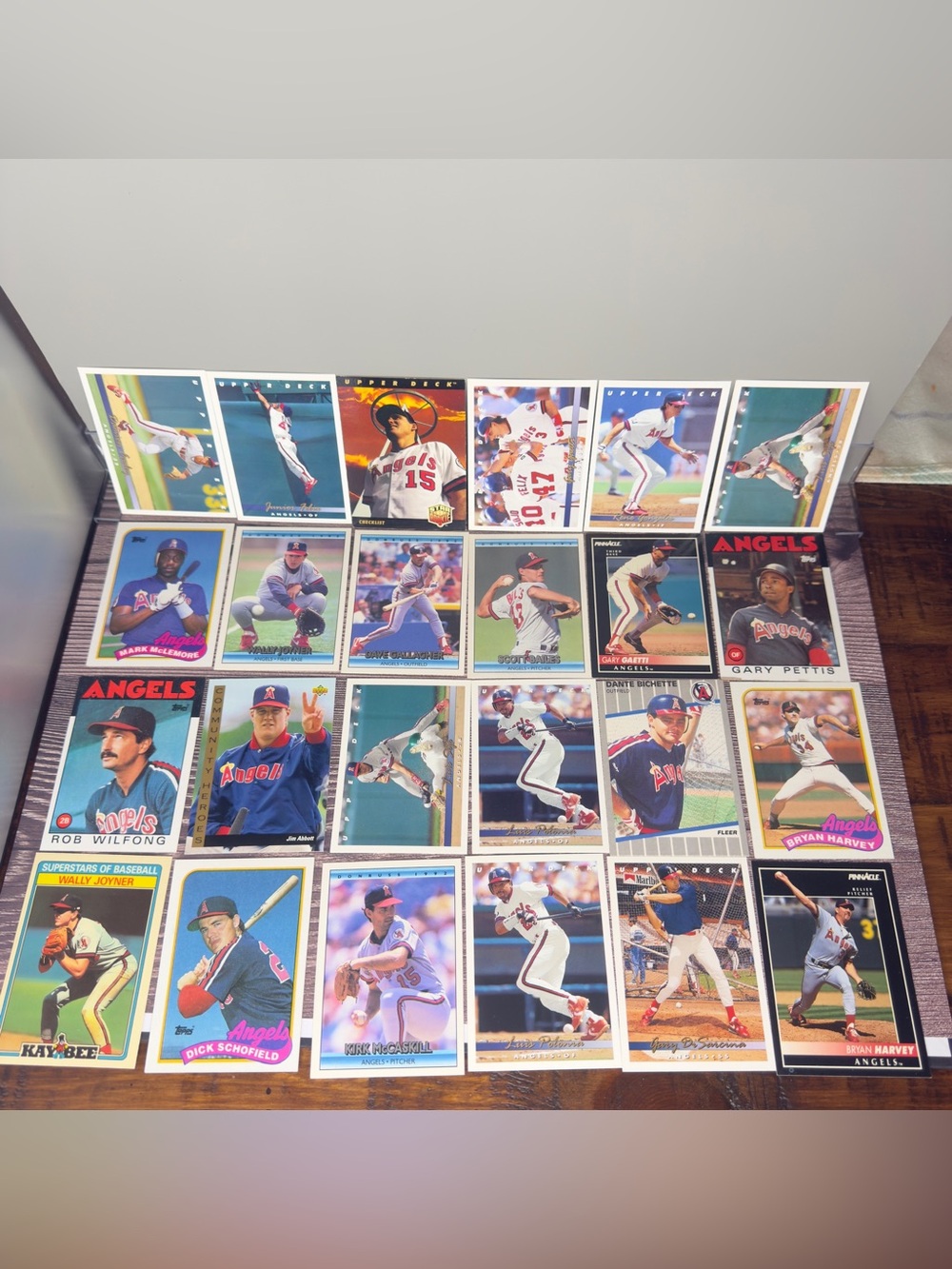 1990s California Angels Baseball Card Lot (24) Upper Deck Topps Donruss